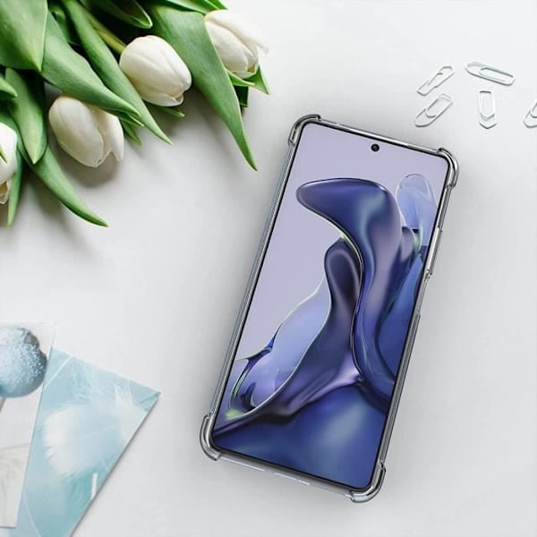 Etui til Xiaomi 11T Pro 5G (6,67") 4-hjørnet beskyttelse forstærket høj-resistent silikone Transparent
