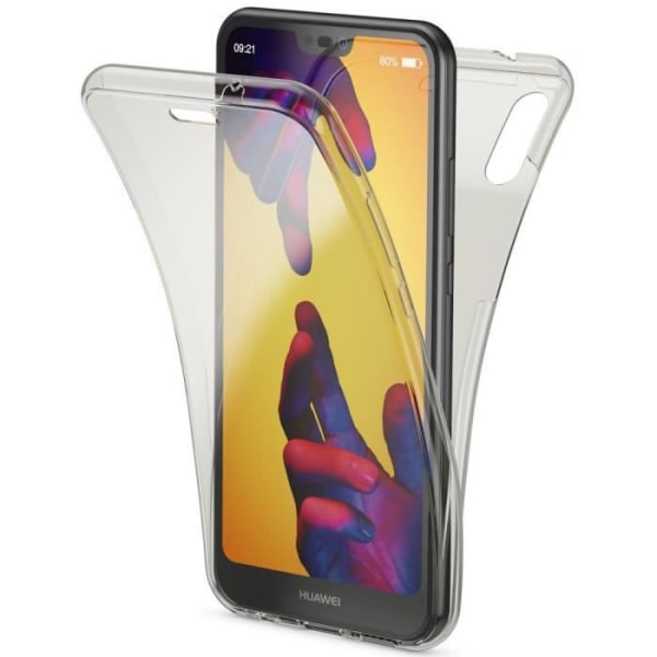 Skyddsfodral - NALIA - P20 Lite - TPU silikon - 360° fullt skydd - Mjuk grå Grå