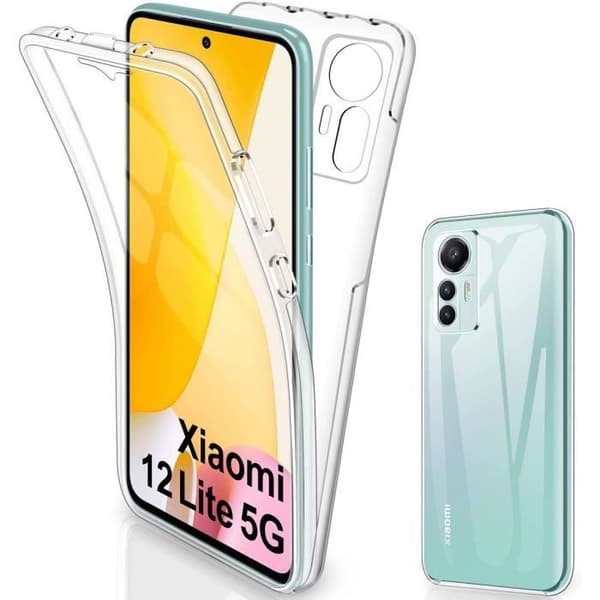 Coque - E.F.CONNECTION - för Xiaomi 12 Lite - Transparent silikon - 360° heltäckande skydd - Stötresistent Transparent