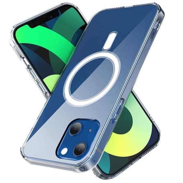 Coque - E.F.Connection - för iPhone 13 mini - Transparent - Mjuk - Magnetisk Transparent