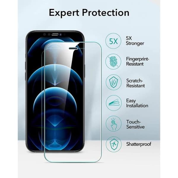 E.F.Connection skärmskydd i härdat glas för iPhone 13 Pro (6.1") - 3-pack Transparent