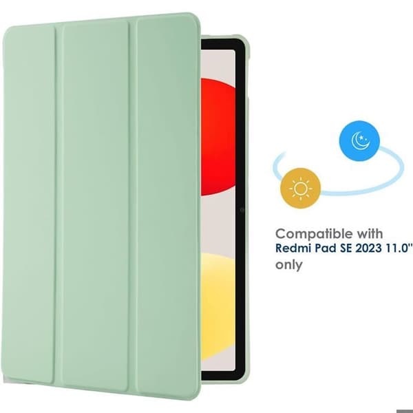 Skal för skydd - E.F.Connection - Xiaomi Redmi Pad Pro 12,1" - Grön - Härdat glas - Fällbart ställ Grön