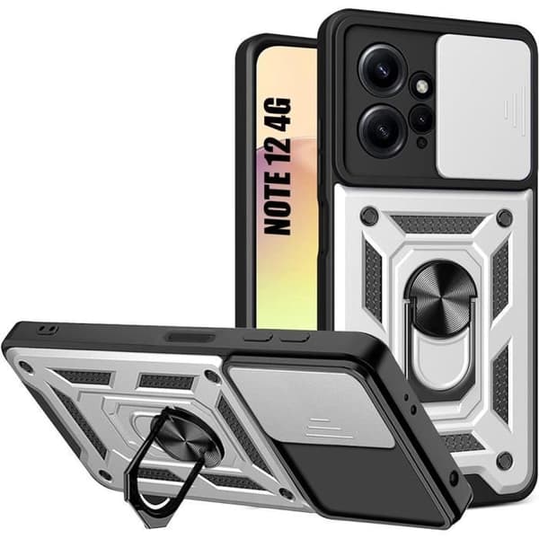 Telefonfodral - För Xiaomi Redmi Note 12 - Silver - Förstärkt Skydd - Stötsäker Silver