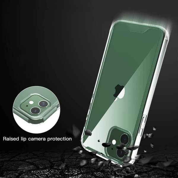 Skyddande skal - E.F.CONNECTION - för iPhone 12 Mini - Silikon TPU - Transparent - Stötsäker Transparent