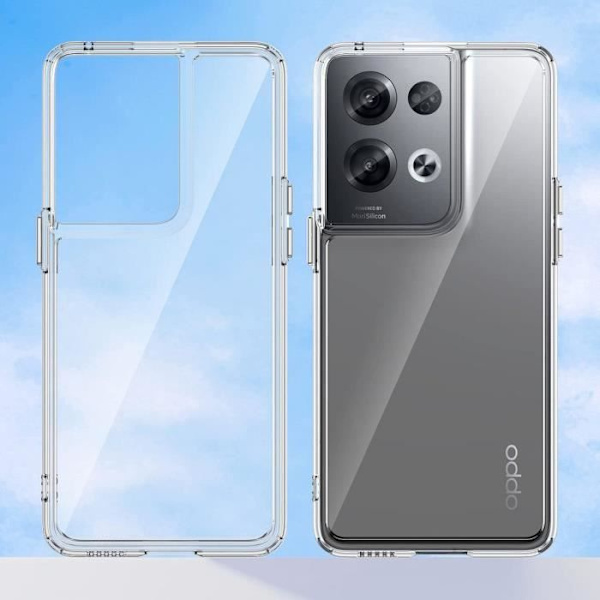Skyddsskal - OPPO - Reno 8 Pro 5G - Transparent silikon - Stöttålig - Ultra slim Transparent