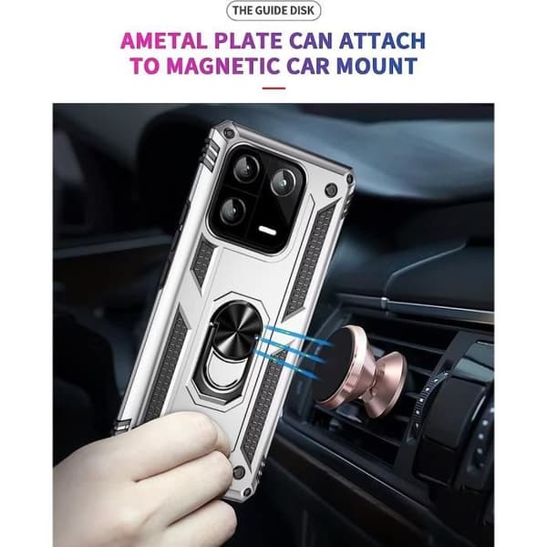Skydd för Xiaomi 14 Pro - Silver - Hård - 2 Härdade Glas - 360° Stöd Silver