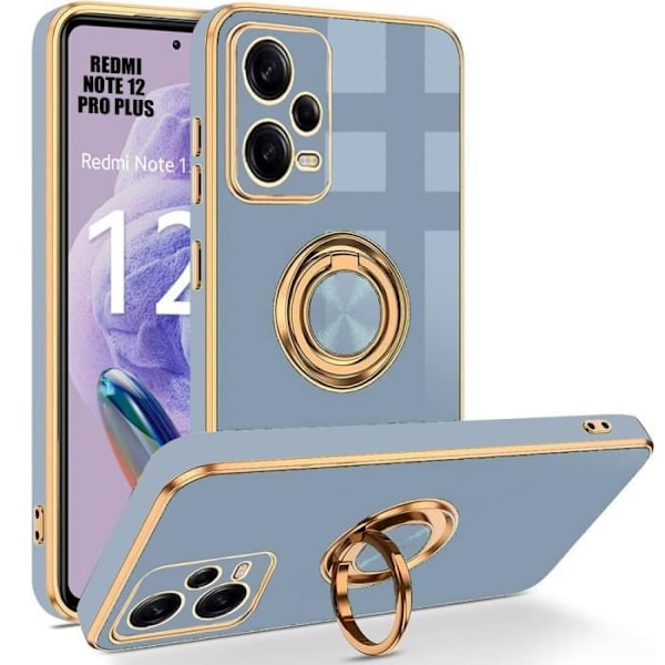 Fodral - Xiaomi - Redmi Note 12 Pro Plus 5G - Stötsäker - Ringfäste - Blå Blå