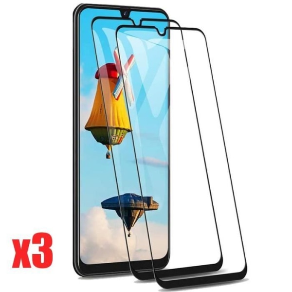 Skyddsfilm - E.F.CONNECTION - Redmi Note 10 4G - Härdat glas - Anti-spår - Paket med 3 Svart