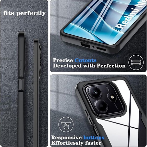 Coque til Xiaomi 15 Pro - Sort Hård Anti-Ridse Beskyttelse 360 Grader Integreret Solid Svart