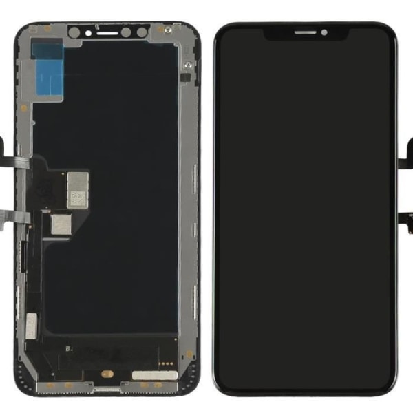 För iPhone XS Max LCD-skärm + pekskärm med verktyg svart + present