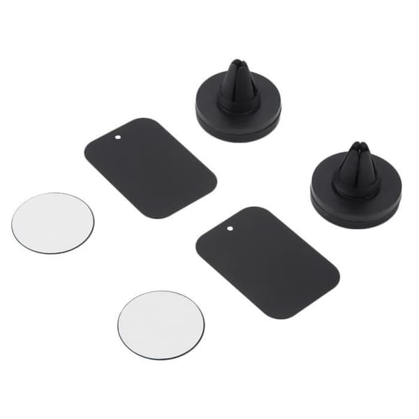 Telefonstöd - Magnet - Universell - För iPhone och Samsung - 2 stycken - Svart plast Svart