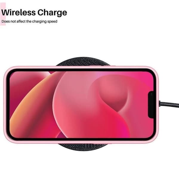 Skyddsskal - E.F.CONNECTION - för iPhone 14 - Flexibelt - Rosa - 2 Härdade Glas Rosa