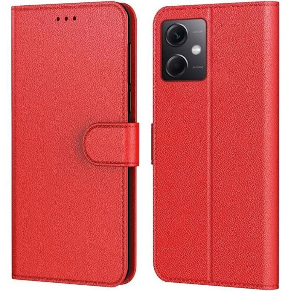 Fodral till Xiaomi Redmi Note 12 5G Stötsäker Anti-Scratch Lädereffekt - Röd Röd
