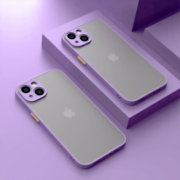Stötsäkert tunt styvt silikonfodral till iPhone 14 - Lila Lila