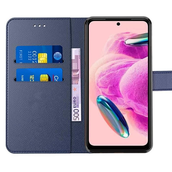 Plånboksfodral - Xiaomi - Redmi Note 12S - Marinblå - Stötskydd - Fodral i PU-läder marinblå