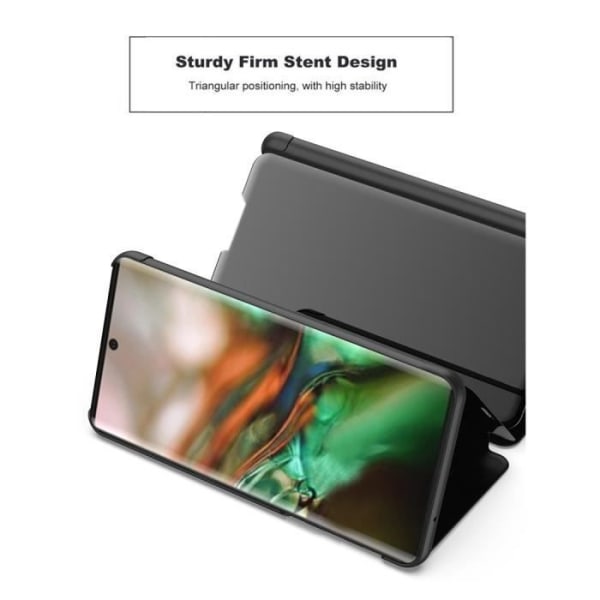 Huawei P30 Pro Fodral, Spegel Smart Clear View Slim Läder med Anti-Scratch Stand för Huawei P30 Pro, Lila