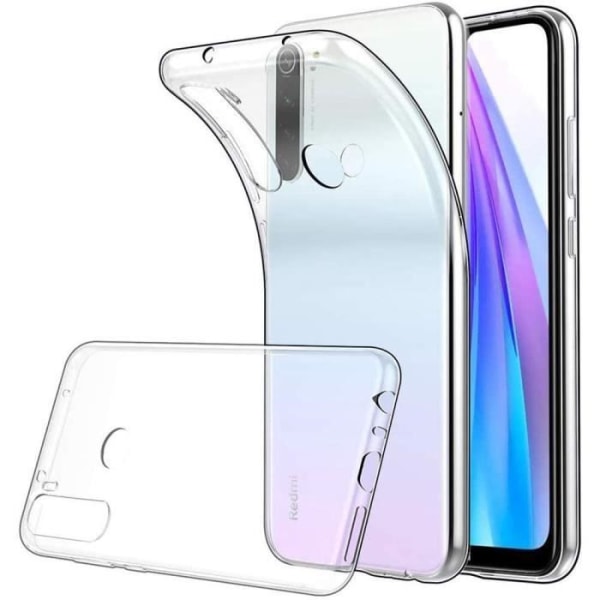 Etui til Redmi Note 8T (6,3") høj-resistent silikone anti-shock Transparent