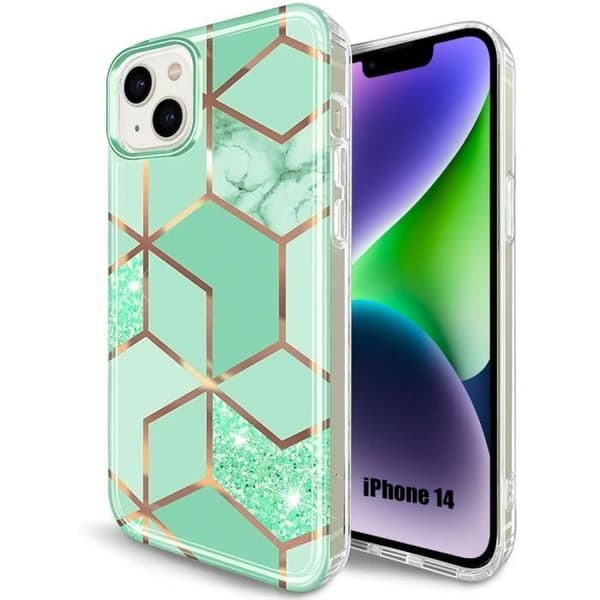 Skyddsfodral till iPhone 14 - E.F.CONNECTION - Turkos - Smal - Elegant - Stötsäker Turkos