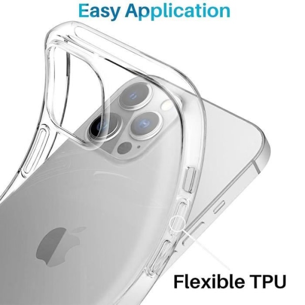 Fodral till iPhone 14 Pro Transparent TPU skyddsfodral Transparent