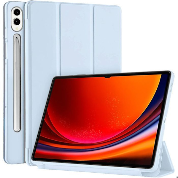 Skyddsskåpa - E.F.Connection - för Samsung Galaxy Tab S10 Plus/S9 Plus - Ställ - Blå Blå