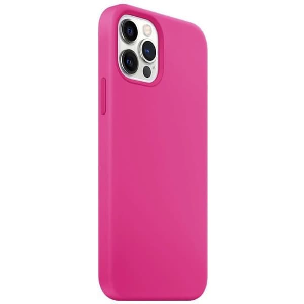 Silicone Liquid Case - E.F.CONNECTION - för iPhone 12 Pro Max - Fuchsia - Stötsäker - Repfria Fuchsia