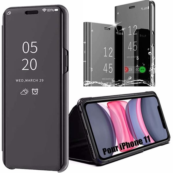 Fodral för iPhone 11 (6.1") Bekvämt SMART VIEW 360 graders skydd Svart Svart
