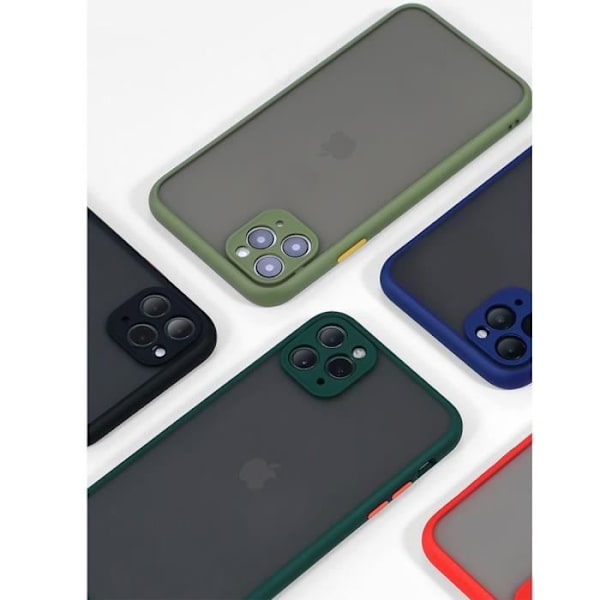 Skal för iPhone 13 Pro Max (6,7') Slim Styv Stötsäker Silikon - Midnattsgrön Midnattsgrönt