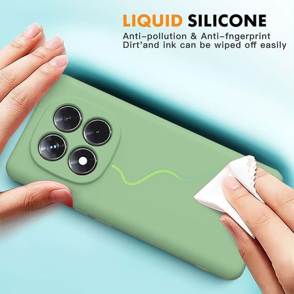 Skydds skal för Xiaomi Redmi Note 15 Pro Plus 5G - Ultra tunn flytande silikon - Grön Grön