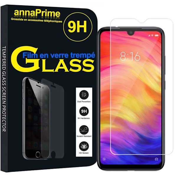 Skyddande film - VCOMP - För Xiaomi Redmi Note 7S - Tempererat glas - Repmotståndskraftig - 0.3-0.4 mm