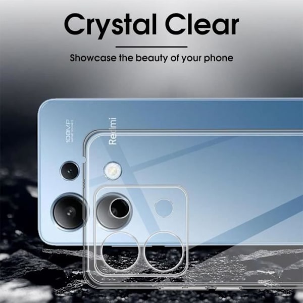 Fodral och 2 härdade glasögon för Xiaomi Redmi Note 13 Pro 4G (ej för 5G) - Förstärkt skydd Stötsäker silikon