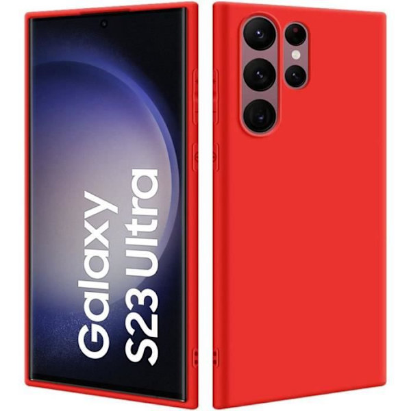 Mjukt skyddsfodral till Samsung Galaxy S23 Ultra - Röd Röd