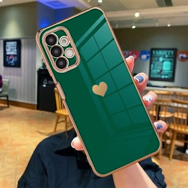 Fodral till Xiaomi Redmi A1 Midnight Green Heart Pattern TPU Stötsäker Mjuk Anti-Scratch