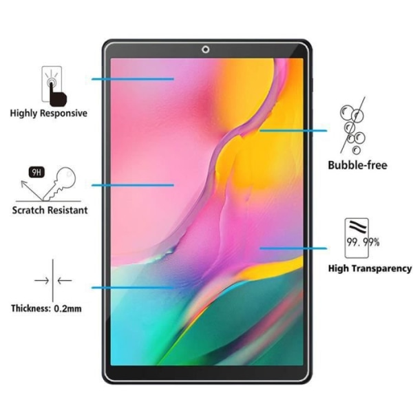 Til Samsung Galaxy Tab A 10.1 (2019) 10.1" SM-T510: Parti - Pakke med 3 skærmbeskyttere af hærdet glas