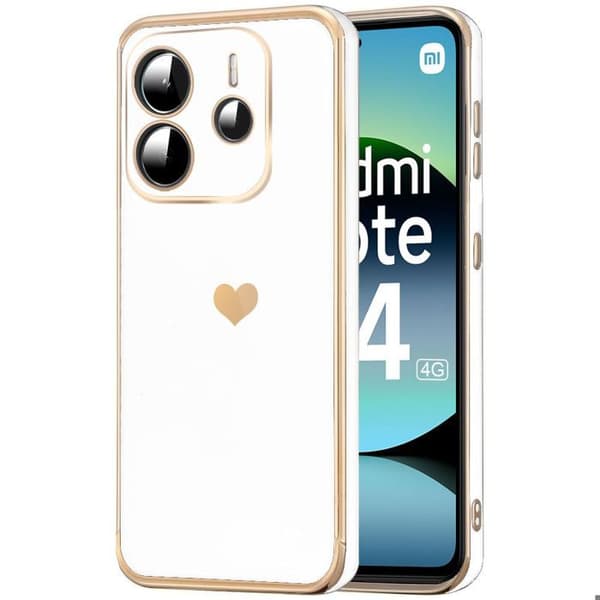 Skyddsfodral för Xiaomi Redmi Note 14 4G - Flexibelt - Stötabsorberande - Repfritt Vit