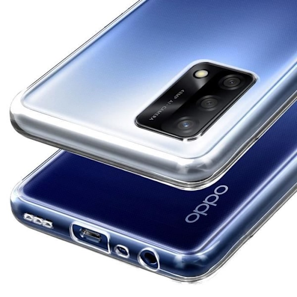 VCOMP® för Oppo A74 4G- Oppo F19 6,43": UltraSlim Gel Silikonfodral och perfekt passform - TRANSPARENT VIT