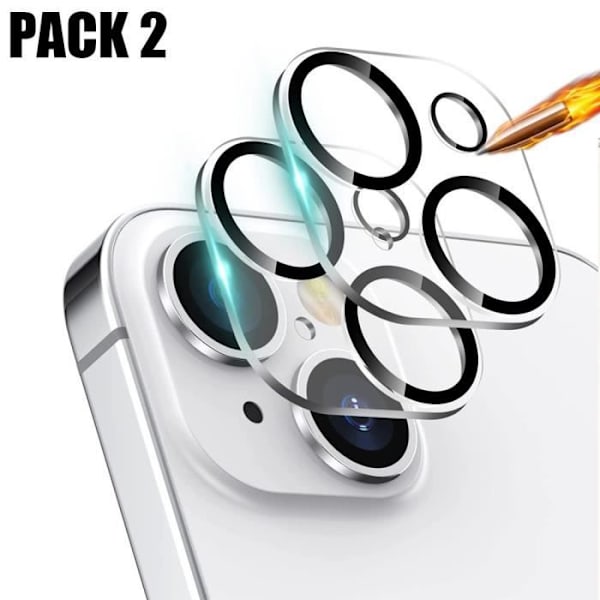 Baksidesskydd för iPhone 14 - E.F.CONNECTION - Härdat glas - Motstånd 9H - Transparent Transparent