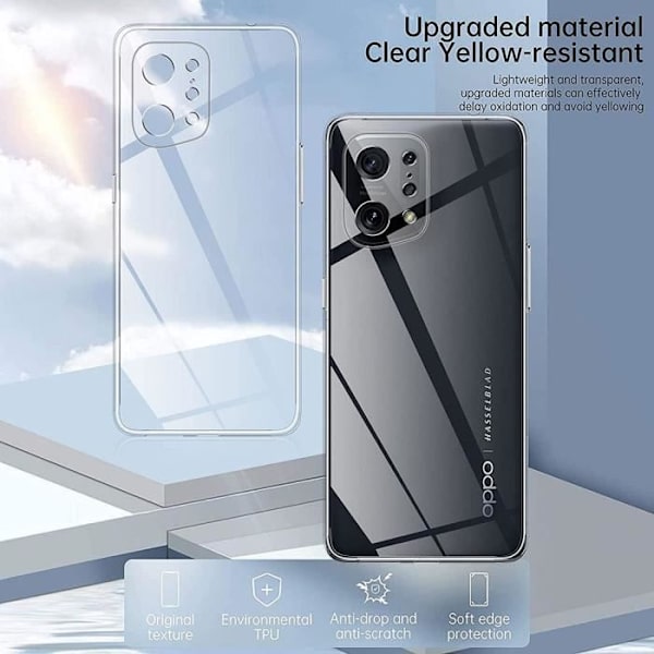 Taske til OPPO Find X5 Protection Silikone Ultra Slim Transparent Transparent