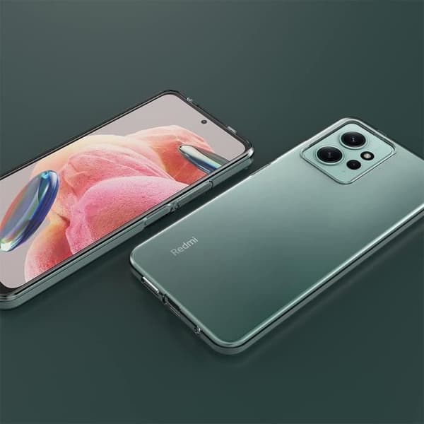 Coque och Härdat Glas - E.F.CONNECTION - För Xiaomi Redmi Note 12 - Stötskydd - Transparent Silikon Transparent