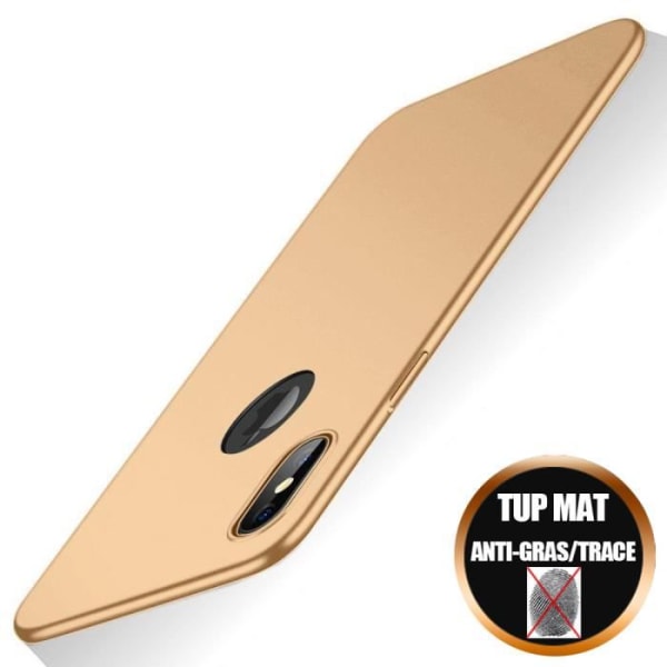 Skal för iPhone X - Guld - Ultra hållbar - Rep-resistent - Halkfri - Matt gyllene
