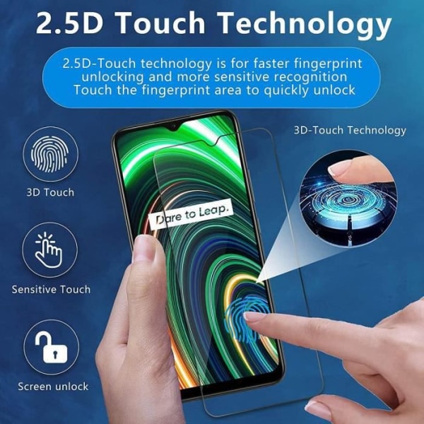 [3 styk] Hærdet glas til realme C25Y skærmbeskytter Transparent