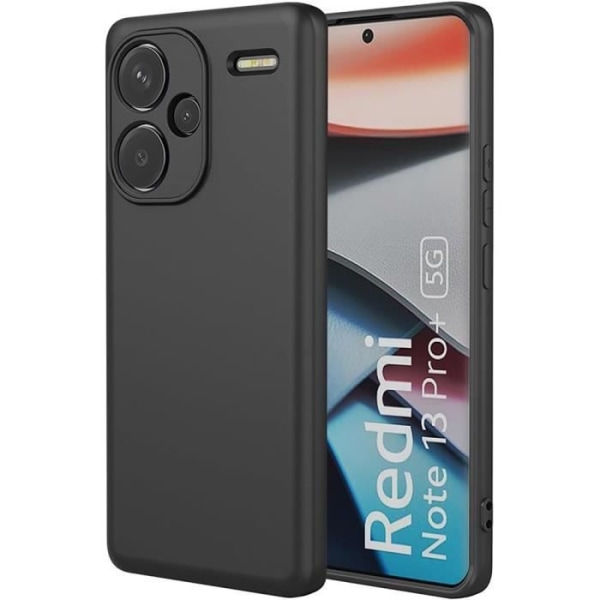 Etui til Xiaomi Redmi Note 13 Pro+ 5G - Note 13 Pro Plus 5G - Matsort beskyttelse Silikone stødsikker slim Svart