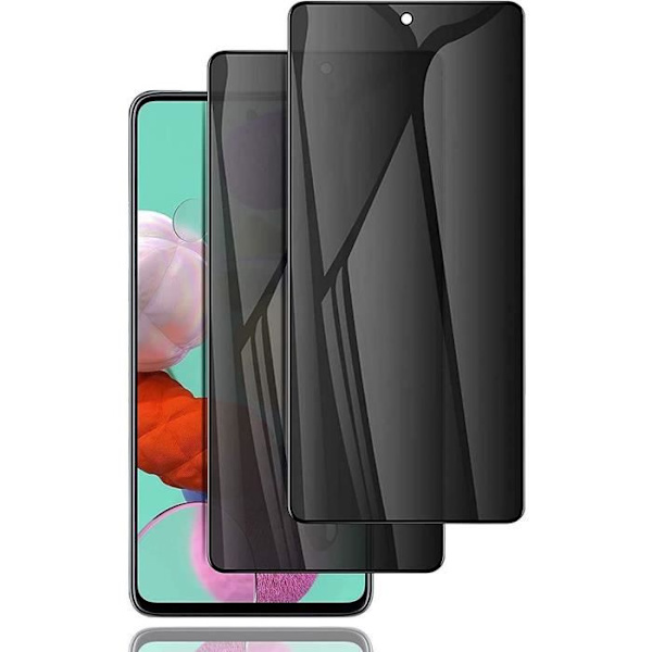 [2 styk] Anti-spion hærdet glas til Xiaomi Redmi 9 - Skærmbeskytter Svart