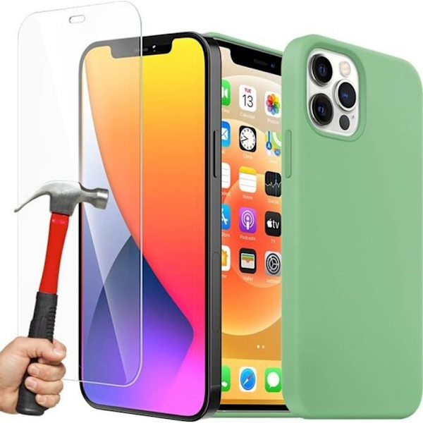 Siliconefodral - E.F.CONNECTION - för iPhone 12 Pro Max - Stöttålig - Rep-säker - Grön Grön