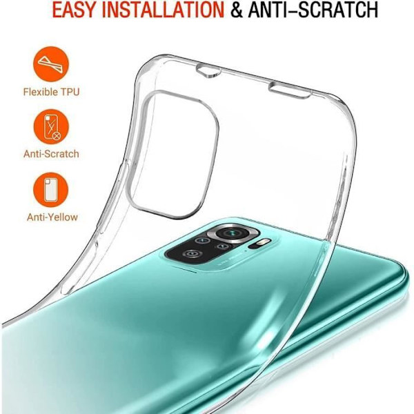 Skyddsfodral för Redmi Note 10S - E.F.CONNECTION - Mjuk - Transparent - Bra prestanda Transparent