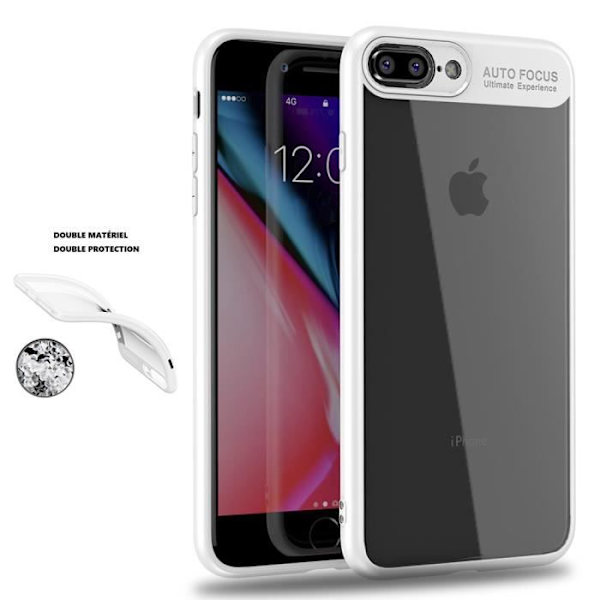 Coque - E.F.CONNECTION - iPhone 8 Plus - Stötsäker skydd - Silikon - Matt Vit Vit