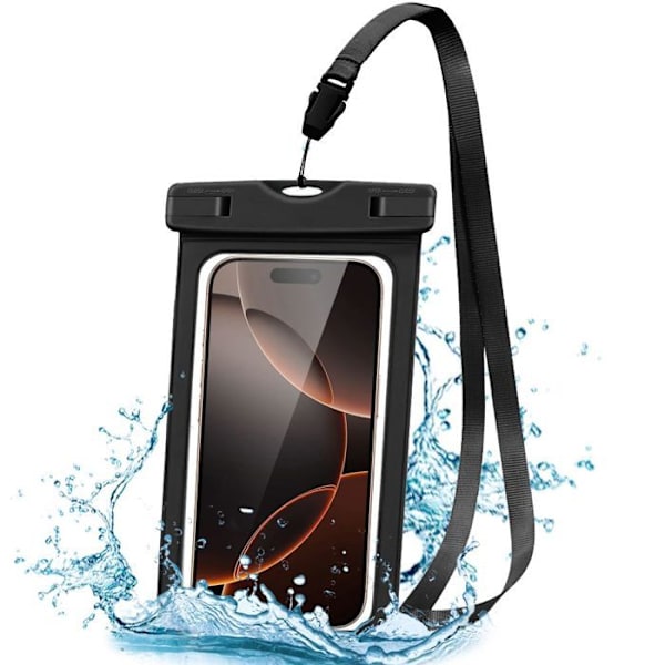 Vattentät Fodral för Samsung Galaxy A36 A56 A16 A26 A06 A05s A15 A14 A13 A25 A35 A34 A55 A54 A53, IPX8 Skydd - Svart Svart