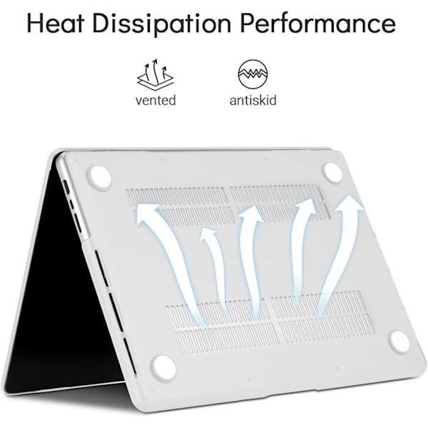 Coque til MacBook Pro 16 Tommer M4 M3 M2 M1 Pro/Max 2024 2023 2021, Hård Translucent Stødabsorberende Beskyttelse Genomskinlig