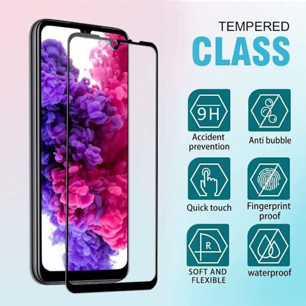 XICHAO härdat glas för Xiaomi Redmi Note 7, [3-pack] Xiaomi Redmi Note 7 skärmskydd, hög transparens, bubbelfri [hårdhet] Svart