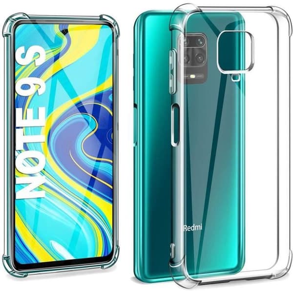 Skyddsfodral - E.F.CONNECTION - Redmi Note 9S - Flexibelt - Transparent - Stötabsorberande Transparent
