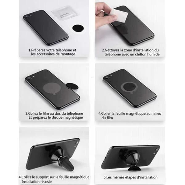 Universal magnetisk biltelefonhållare - iPhone/Android kompatibel FBC-ZJ001